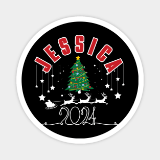 Jessica Christmas Cute 2023 Family Women's Christmas Jessica Holiday Magnet